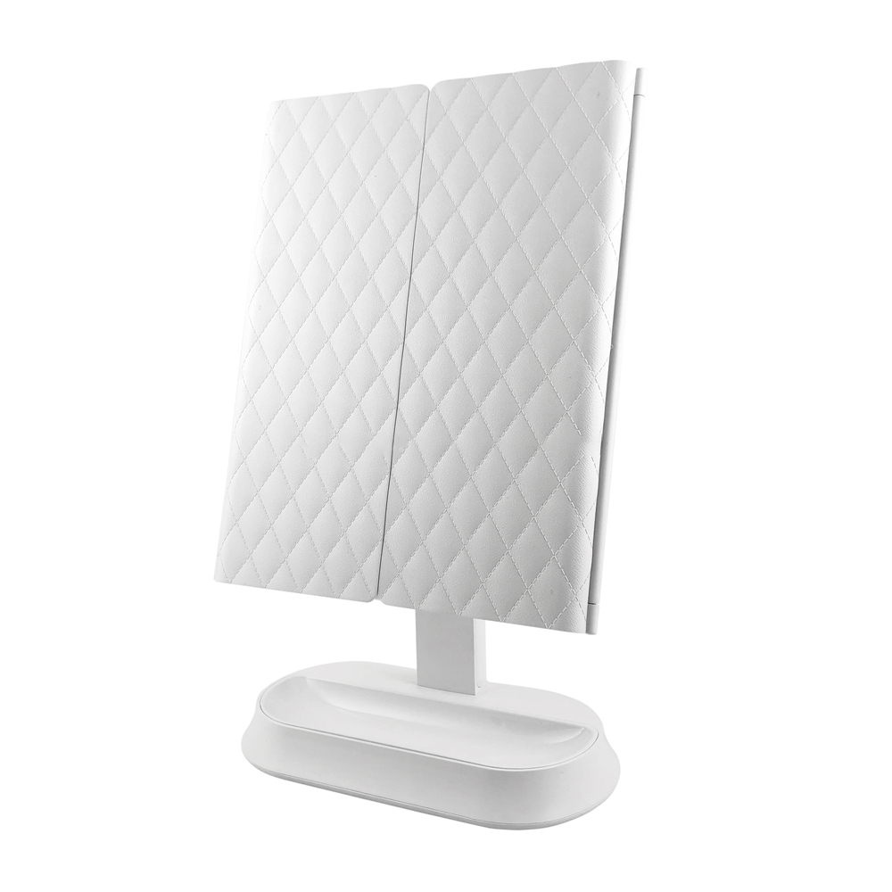 Trifold LED Makeup Mirror